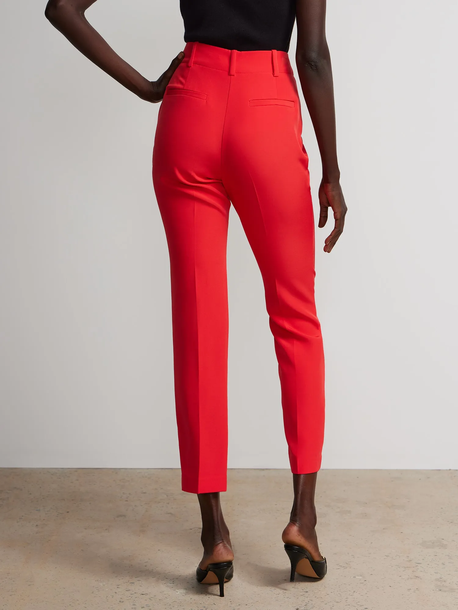 High Rise Slim Leg Pant