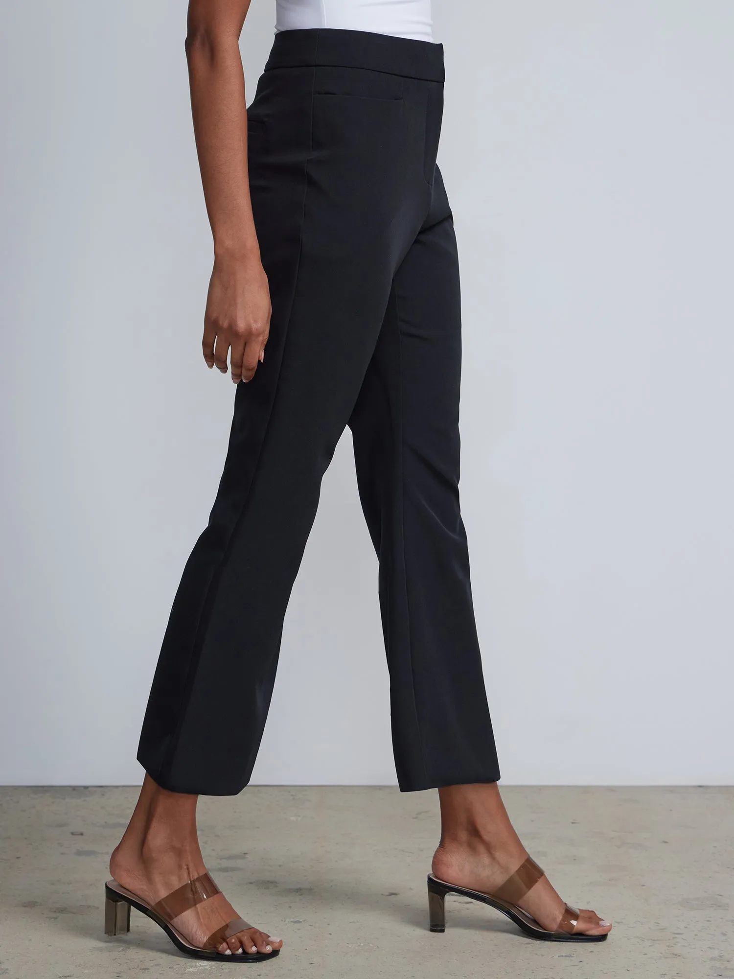 High-Waisted Straight-Leg Kick Crop Pant