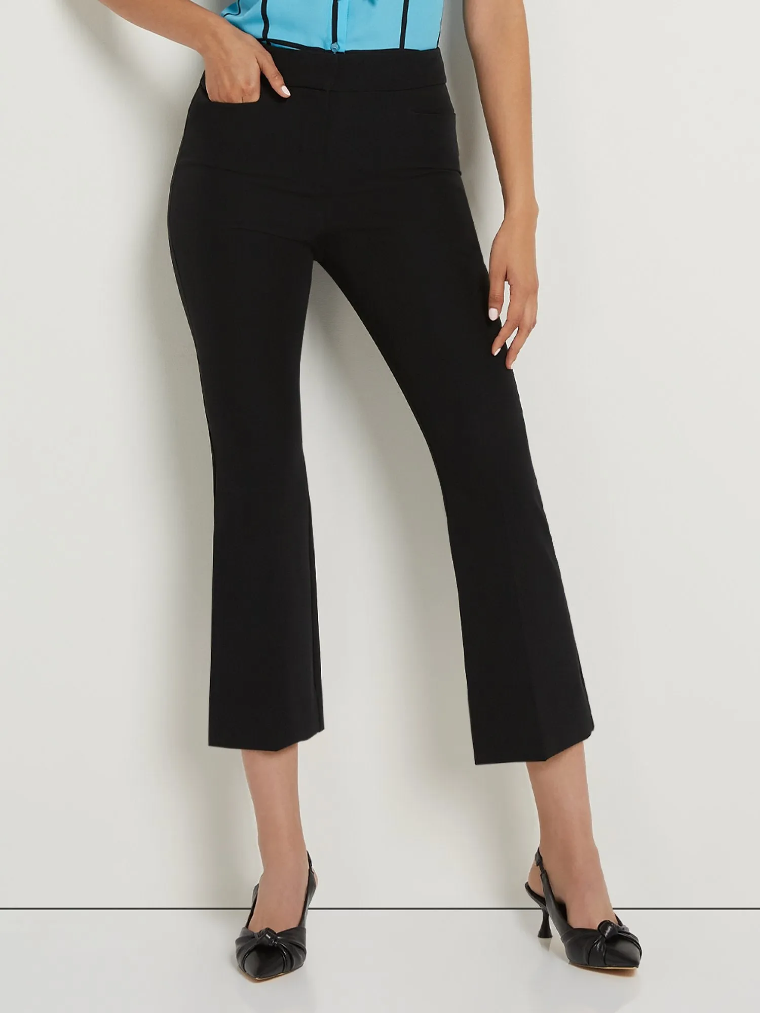 High-Waisted Straight-Leg Kick Crop Pant