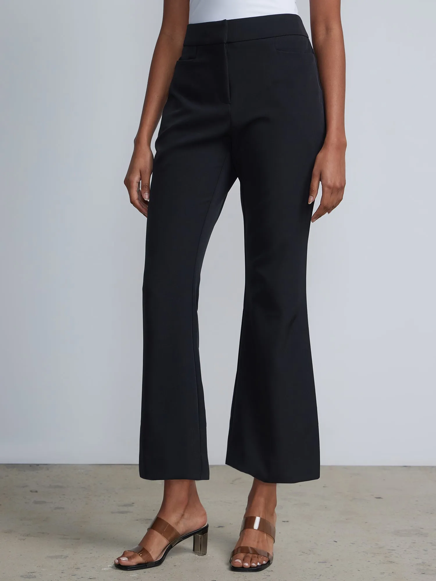High-Waisted Straight-Leg Kick Crop Pant