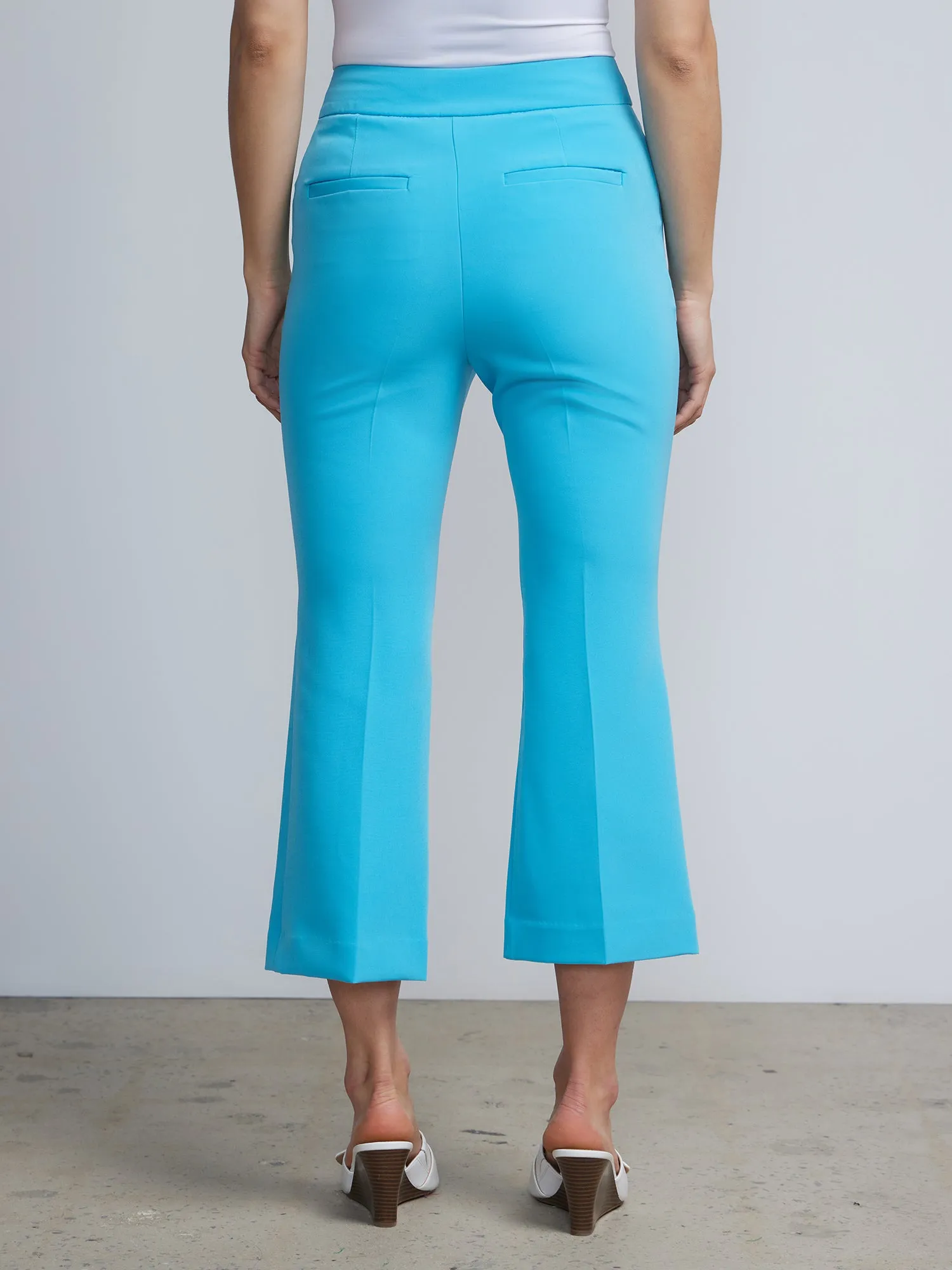 High-Waisted Straight-Leg Kick Crop Pant