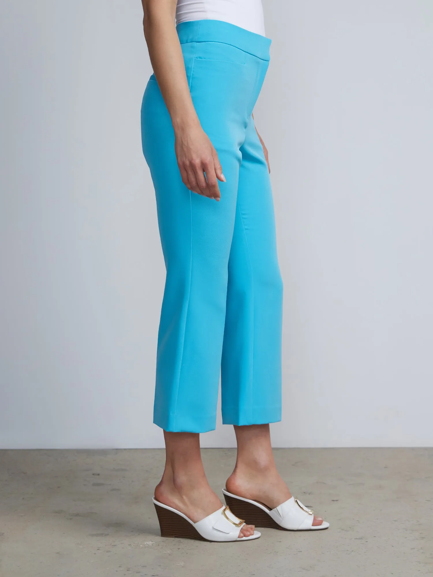 High-Waisted Straight-Leg Kick Crop Pant