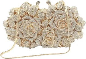 Hollowed-Out Rhinestone Evening Bag Wedding Bridal Dinner Gown Bag For Walks