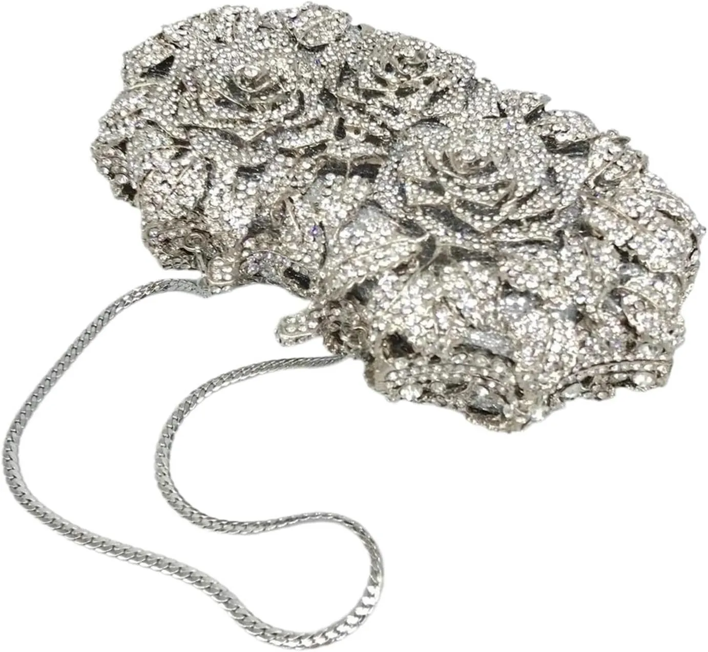 Hollowed-Out Rhinestone Evening Bag Wedding Bridal Dinner Gown Bag For Walks