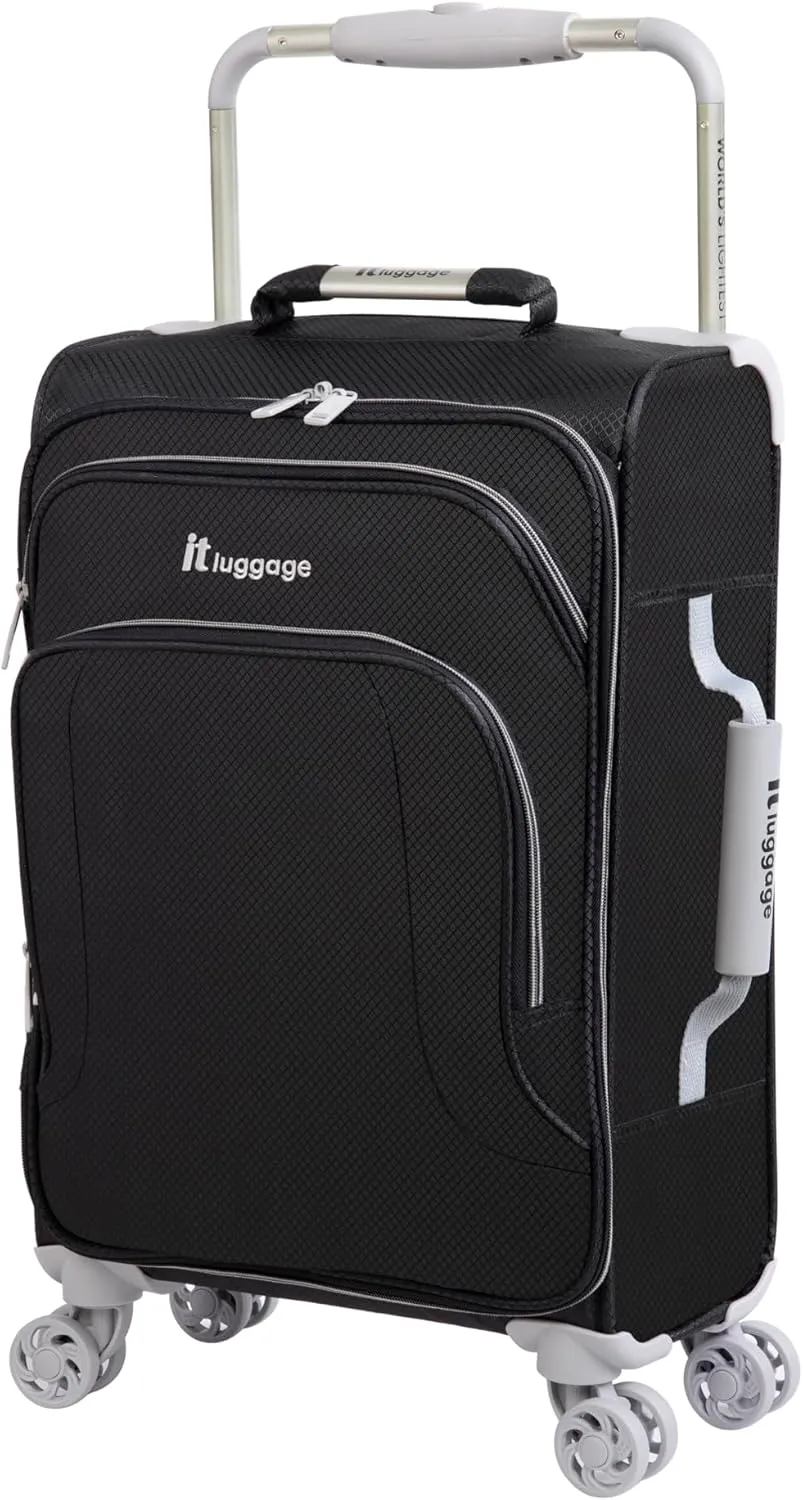 it luggage World's Lightest New York Softside 8 Wheel Spinner, Black, 3-Piece Set (22/28/32)