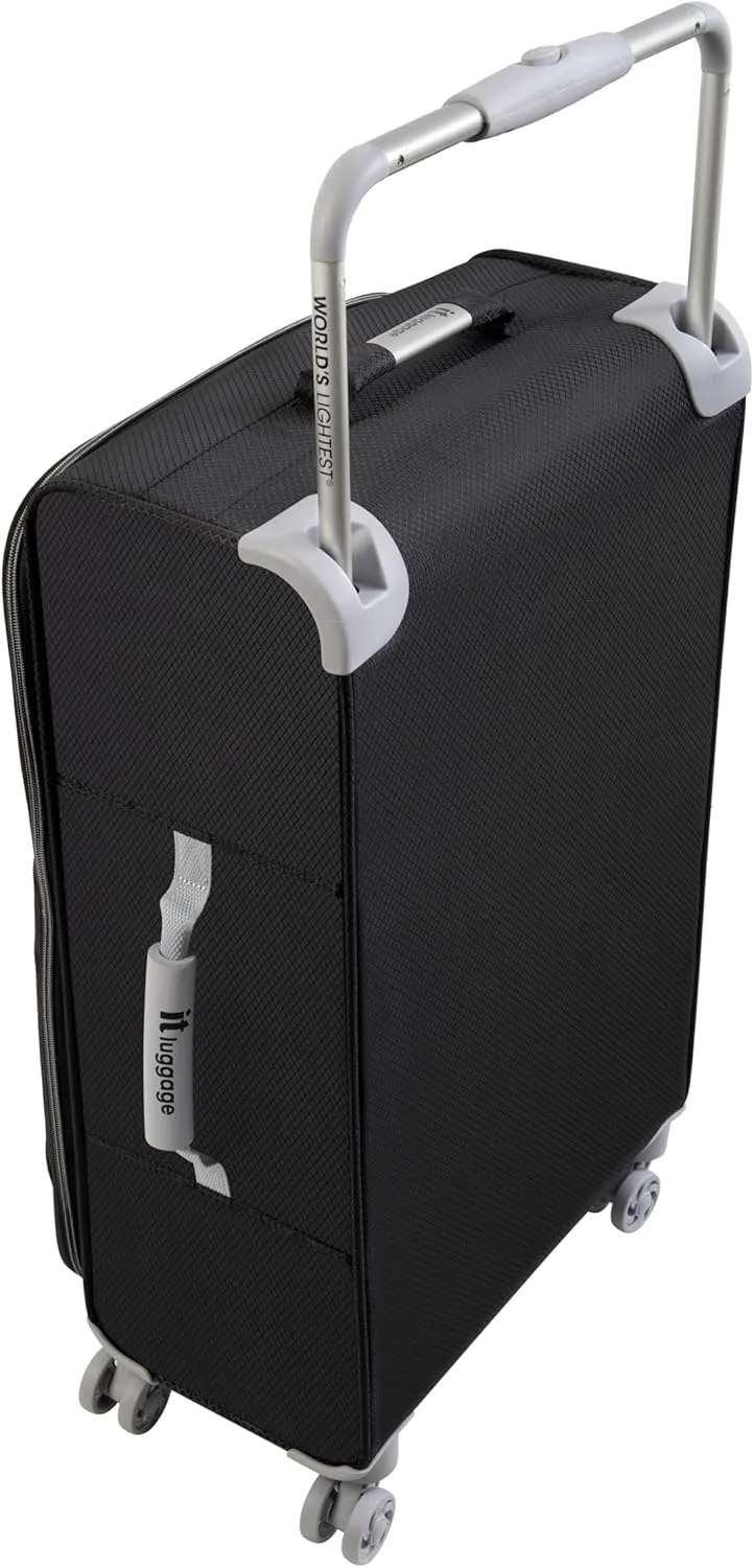 it luggage World's Lightest New York Softside 8 Wheel Spinner, Black, 3-Piece Set (22/28/32)