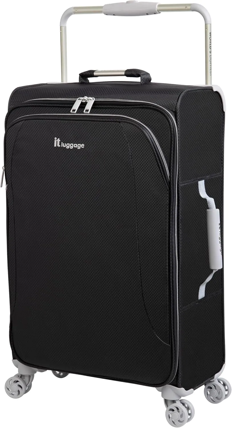 it luggage World's Lightest New York Softside 8 Wheel Spinner, Black, 3-Piece Set (22/28/32)