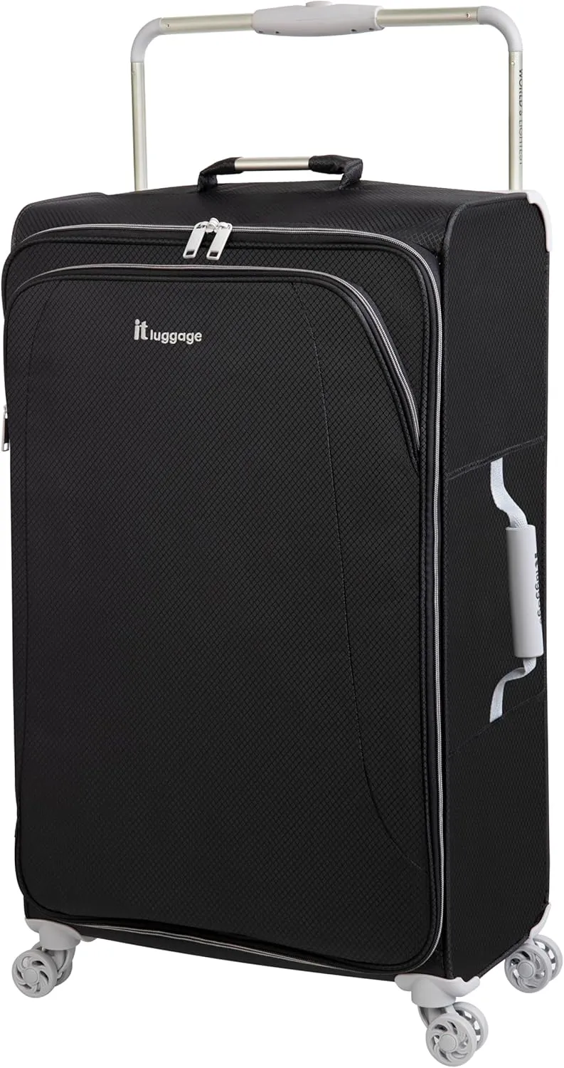 it luggage World's Lightest New York Softside 8 Wheel Spinner, Black, 3-Piece Set (22/28/32)