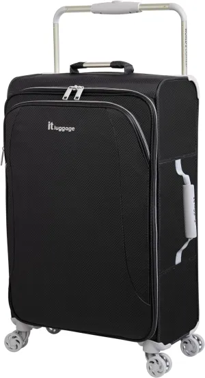 it luggage World's Lightest New York Softside 8 Wheel Spinner, Black, Checked-Medium 28-Inch
