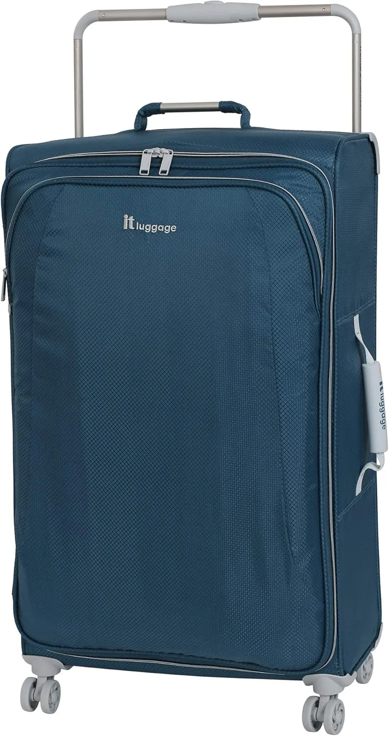 it luggage World's Lightest New York Softside 8 Wheel Spinner, Blue Ashes, Checked-X-Large 32-Inch