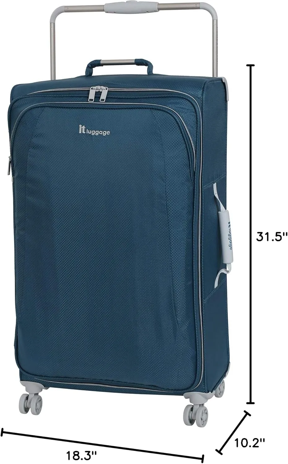 it luggage World's Lightest New York Softside 8 Wheel Spinner, Blue Ashes, Checked-X-Large 32-Inch