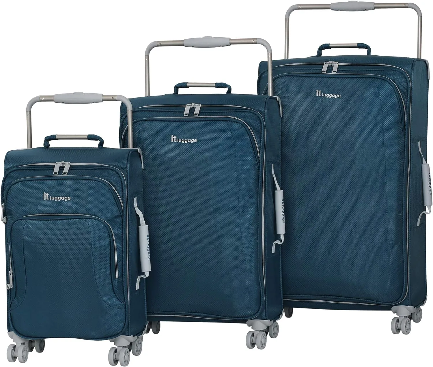 it luggage World's Lightest New York Softside 8 Wheel Spinner, Blue Ashes, Checked-X-Large 32-Inch