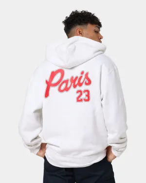 Jordan X Paris Saint-Germain Fleece Pullover Hoodie Birch Heather/Midnight Navy