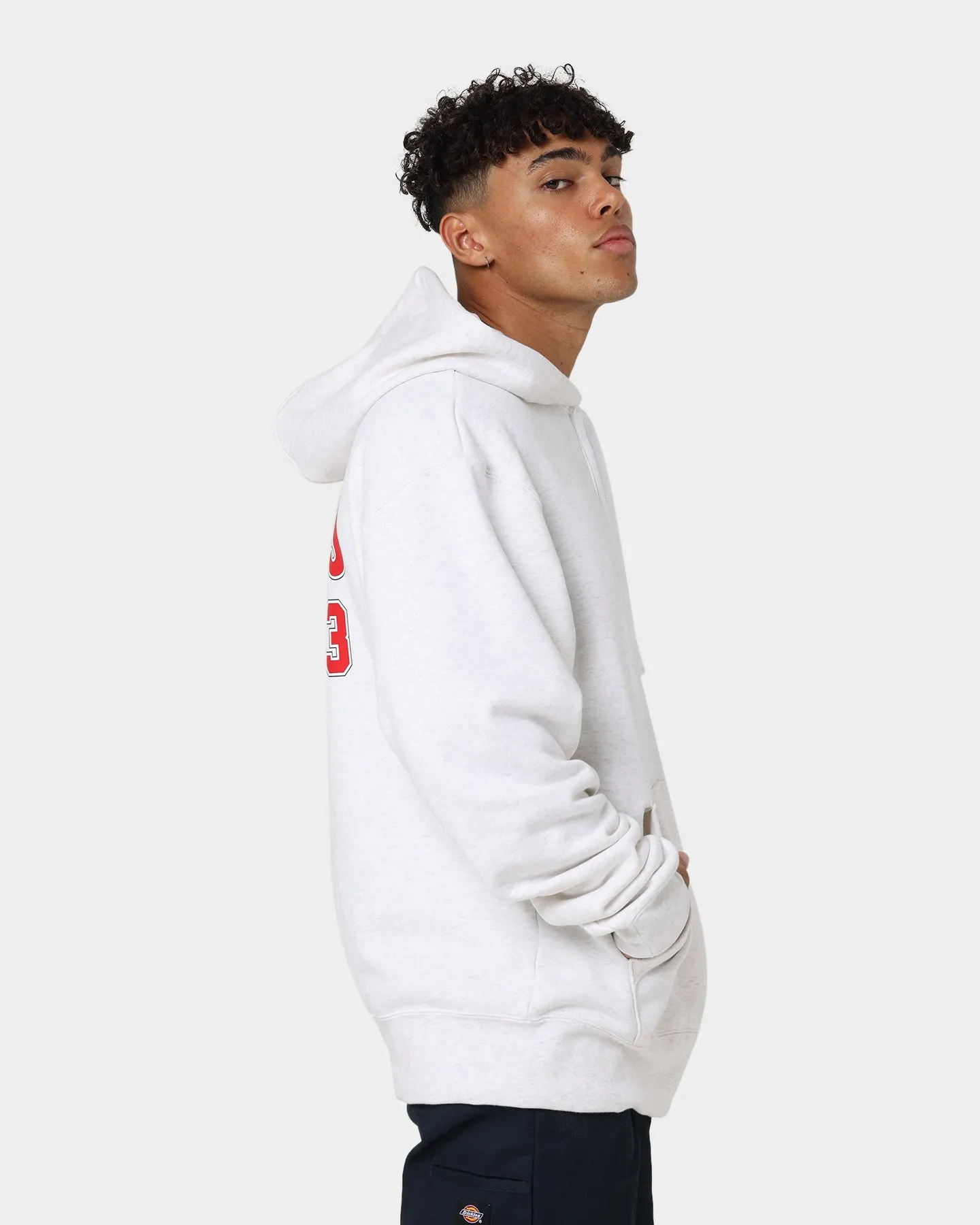 Jordan X Paris Saint-Germain Fleece Pullover Hoodie Birch Heather/Midnight Navy