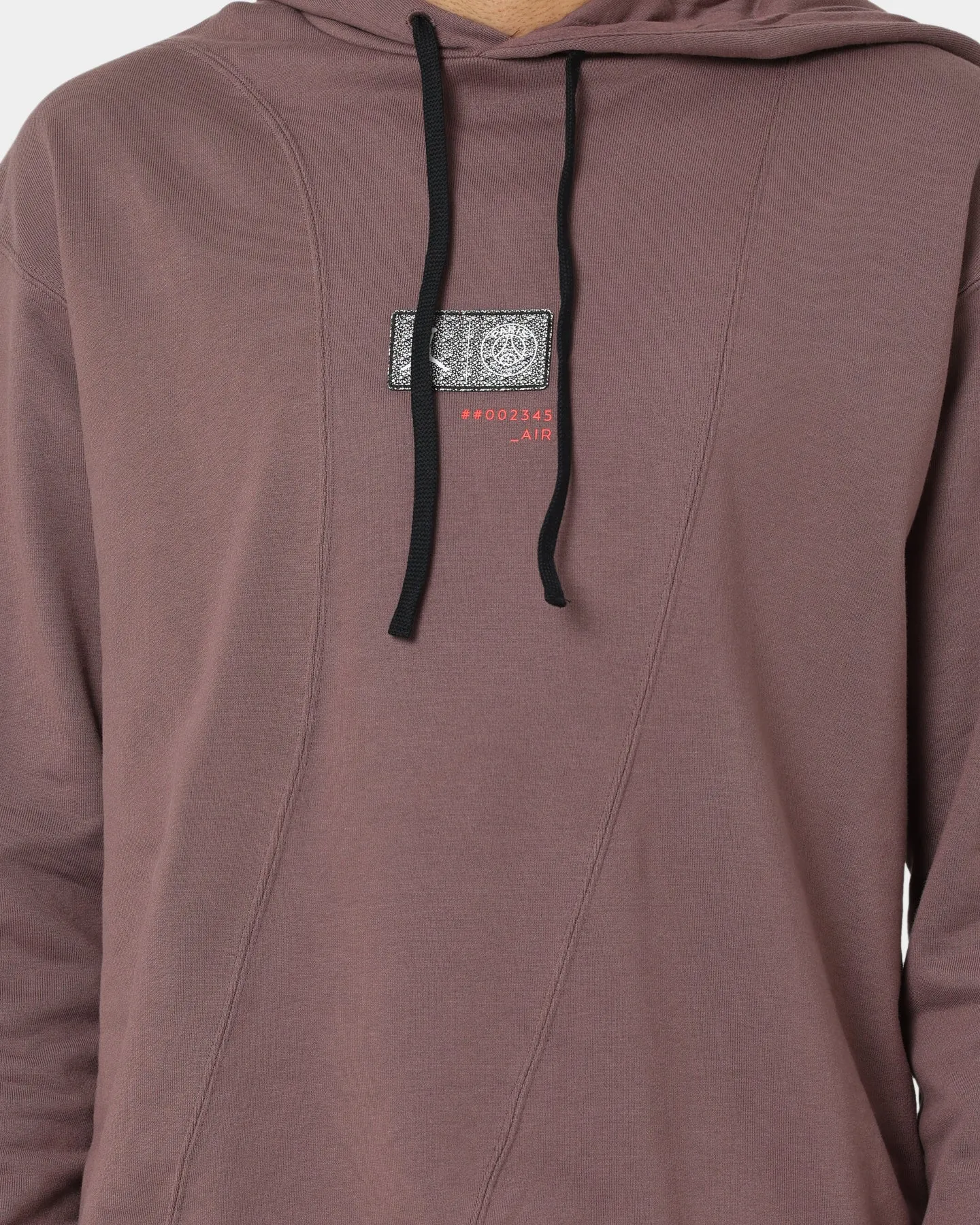Jordan X Paris Saint-Germain Fleece Pullover Hoodie Plum Eclipse