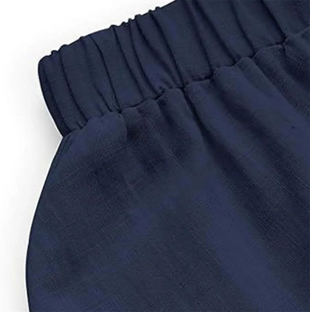 Korean Fashion Women Casual High Waist Pleated Midi Skirt with Pocket A Line Skirt