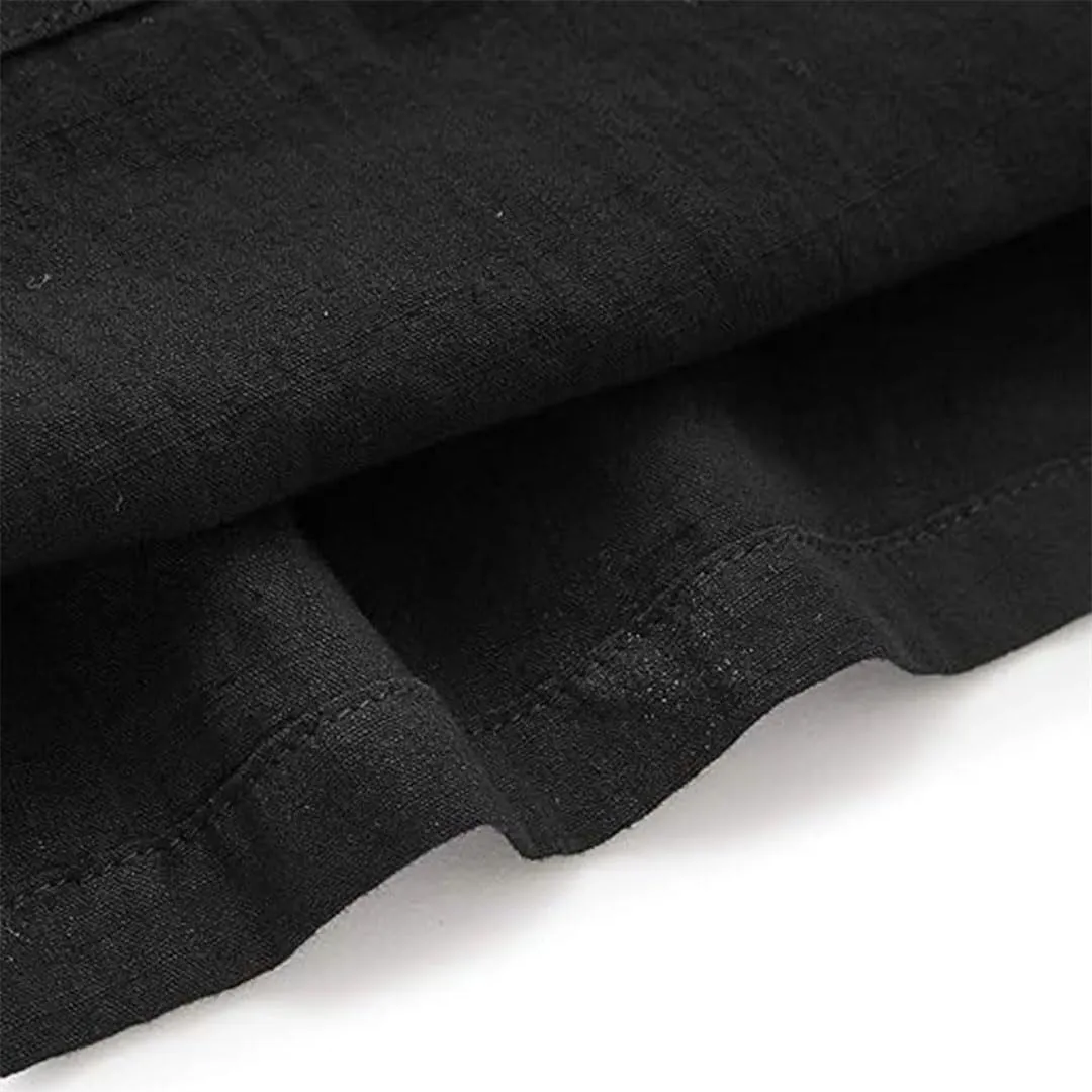 Korean Fashion Women Casual High Waist Pleated Midi Skirt with Pocket A Line Skirt