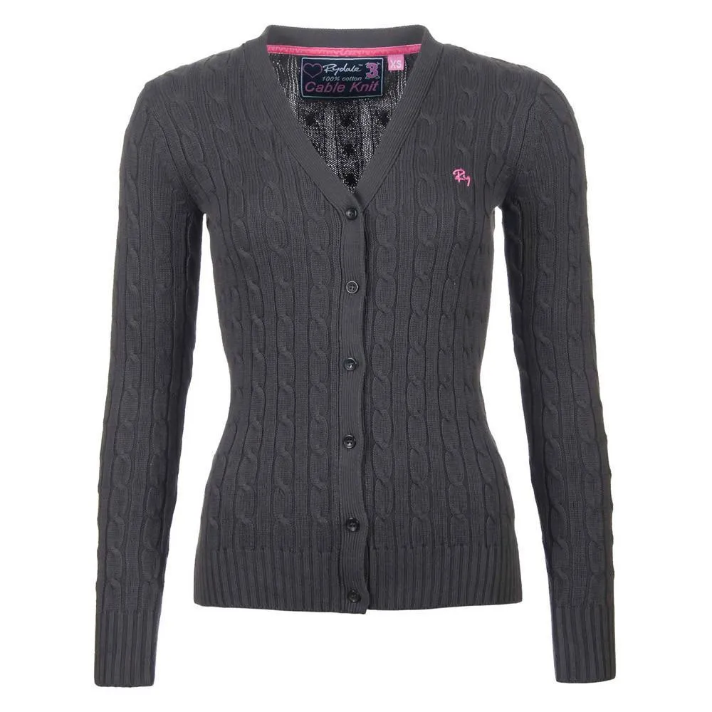 Ladies Cable Knit Cardigan