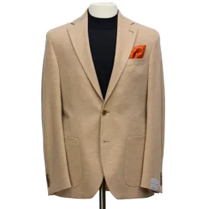 Light Beige Melange Hampton Contemporary Fit Knit Sport Jacket - Jack Victor