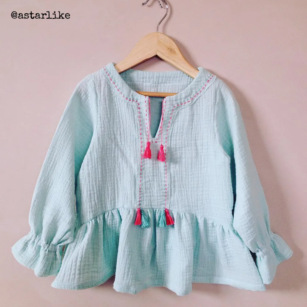 LILAS TRIO Blouse, Top & Dress - Girl 3/12 - PDF Sewing Pattern