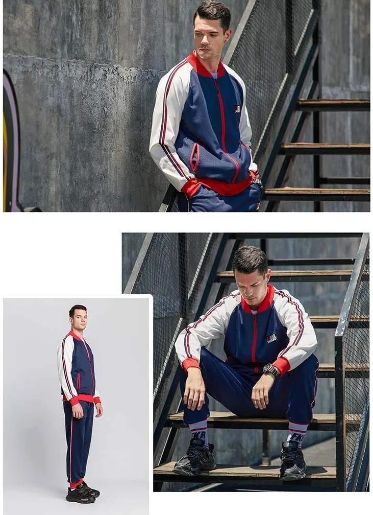 Litteking Men's Tracksuits 2 Piece Outfit Casual Long Sleeve Sweat Suit Set Full Zipper Sports Jogging Suits