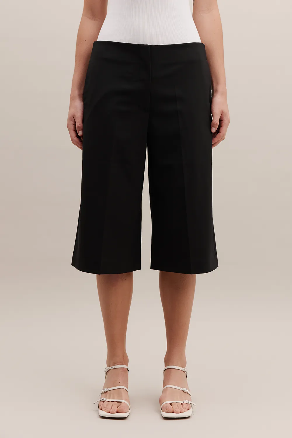 Long Tailored Short Black