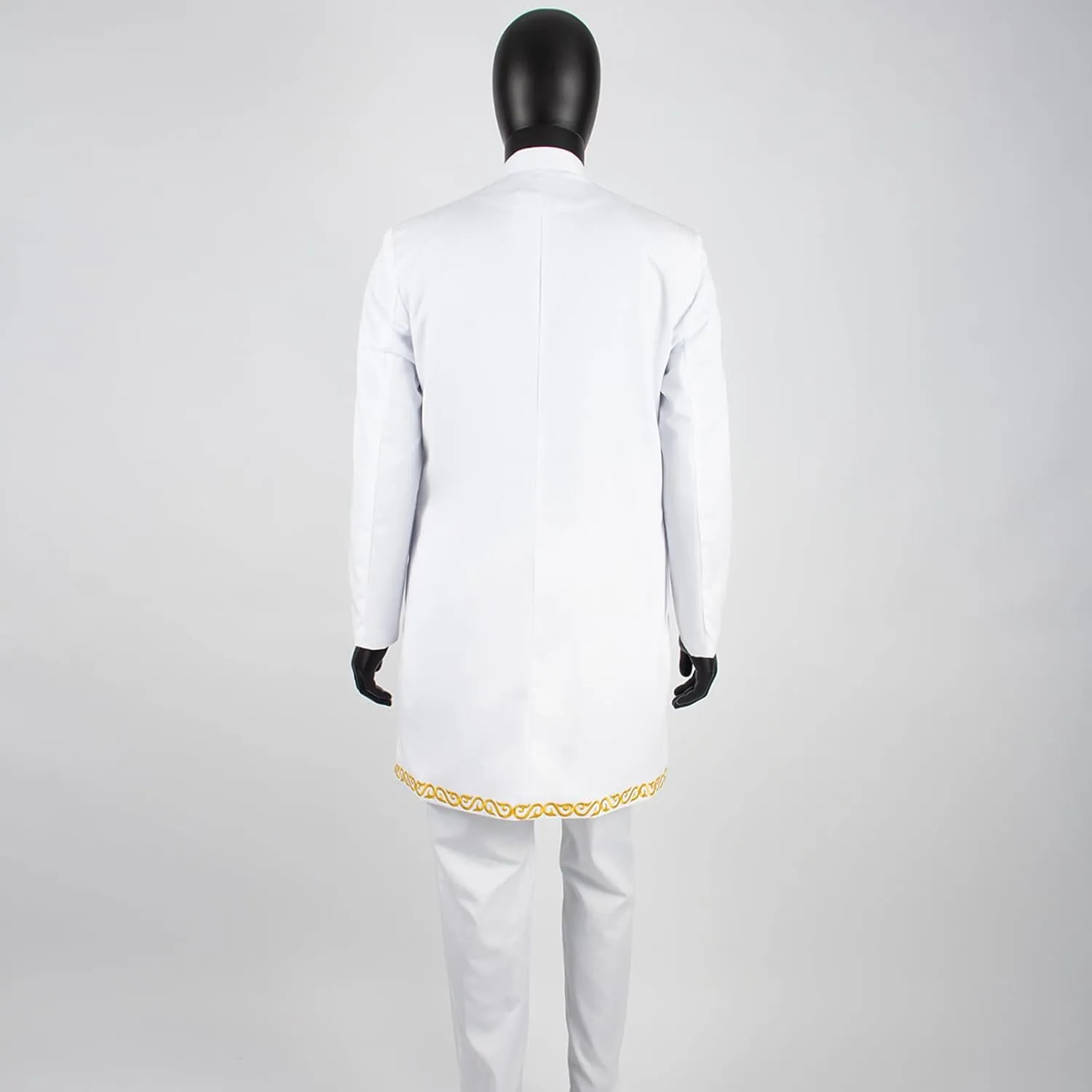 Men`s Suit African Clothes Embroidery Blazer and Pants 2 Piece Set Formal Outfits Dashiki Attire