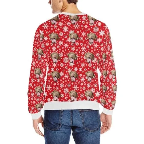 Mens Your Dogs Face Ugly Christmas Sweater