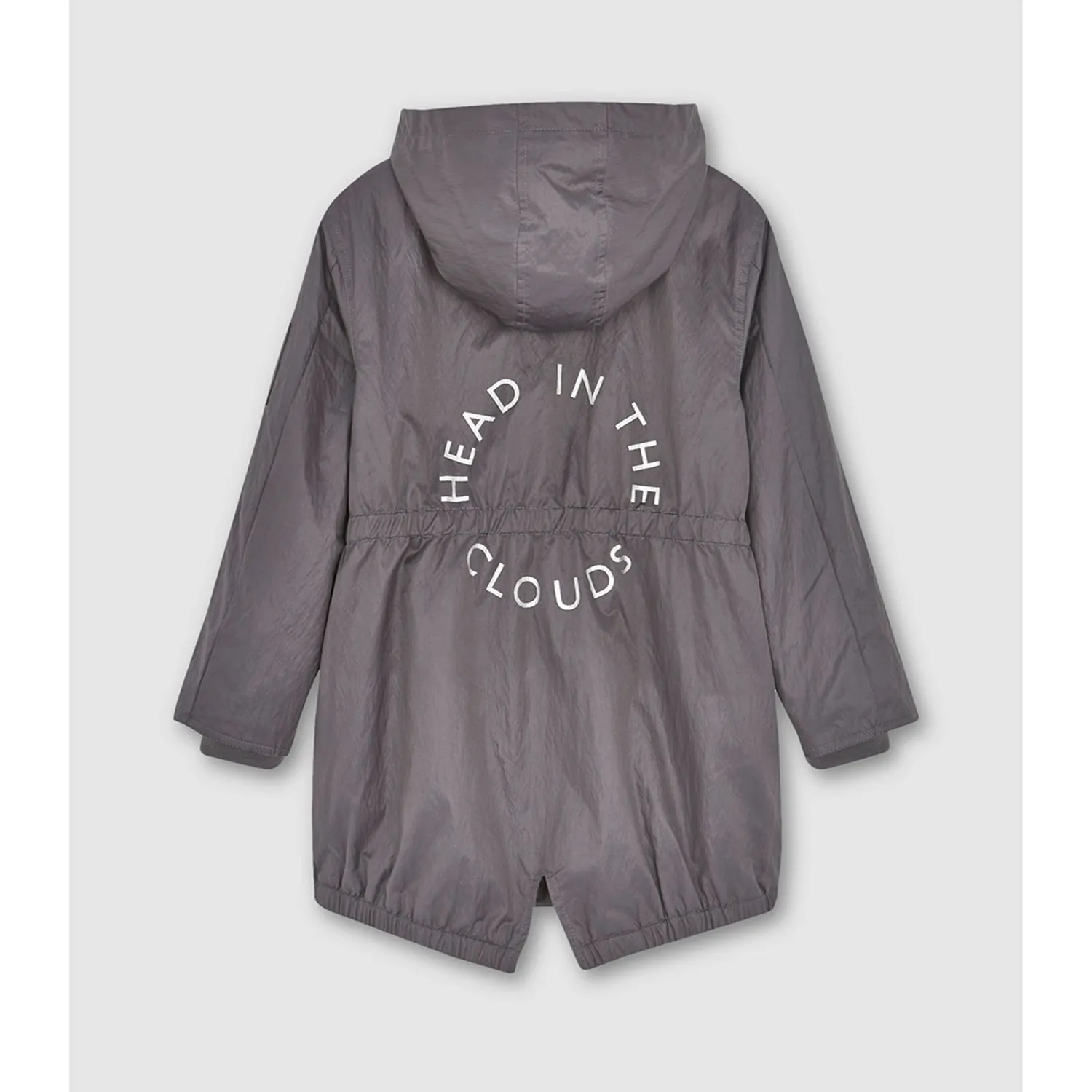 Mintie by Mint Velvet Grey Lightweight Star Embroidered Parka 11 Years