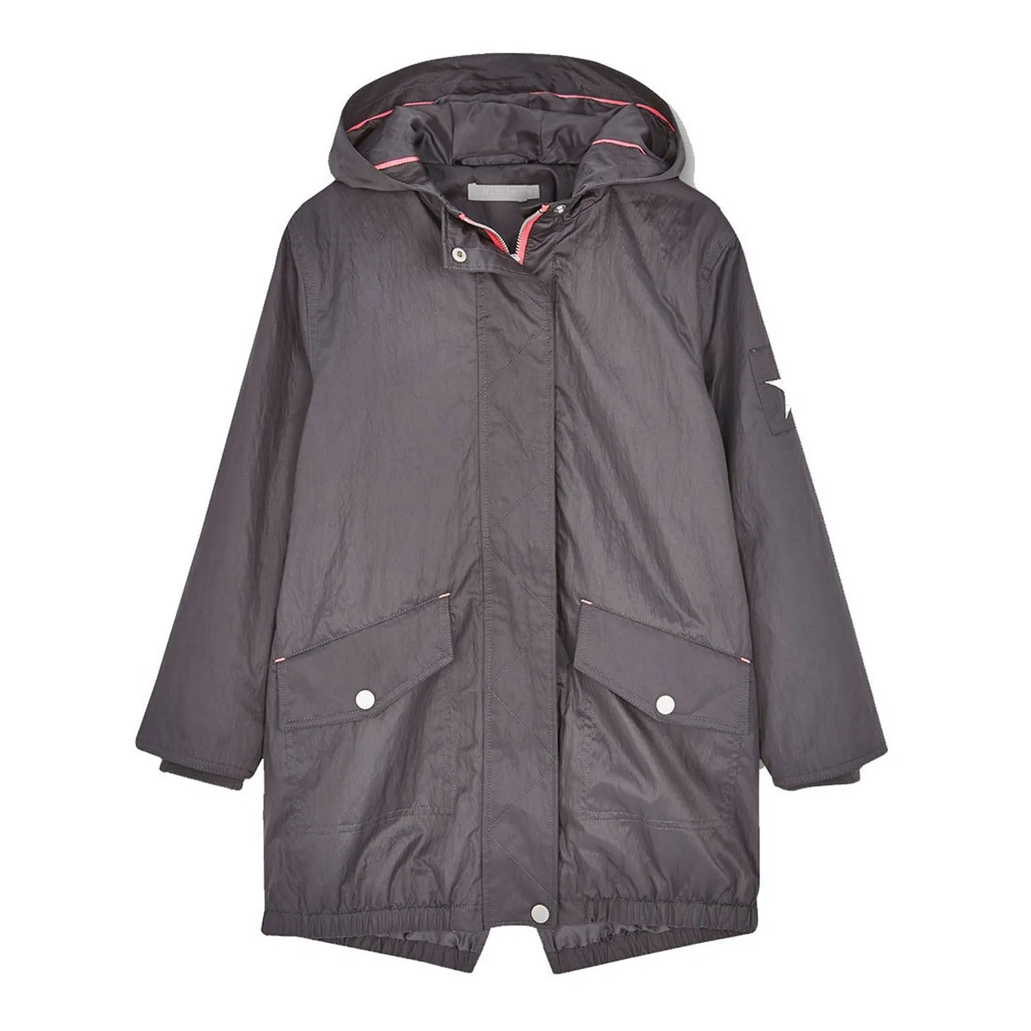 Mintie by Mint Velvet Grey Lightweight Star Embroidered Parka 11 Years