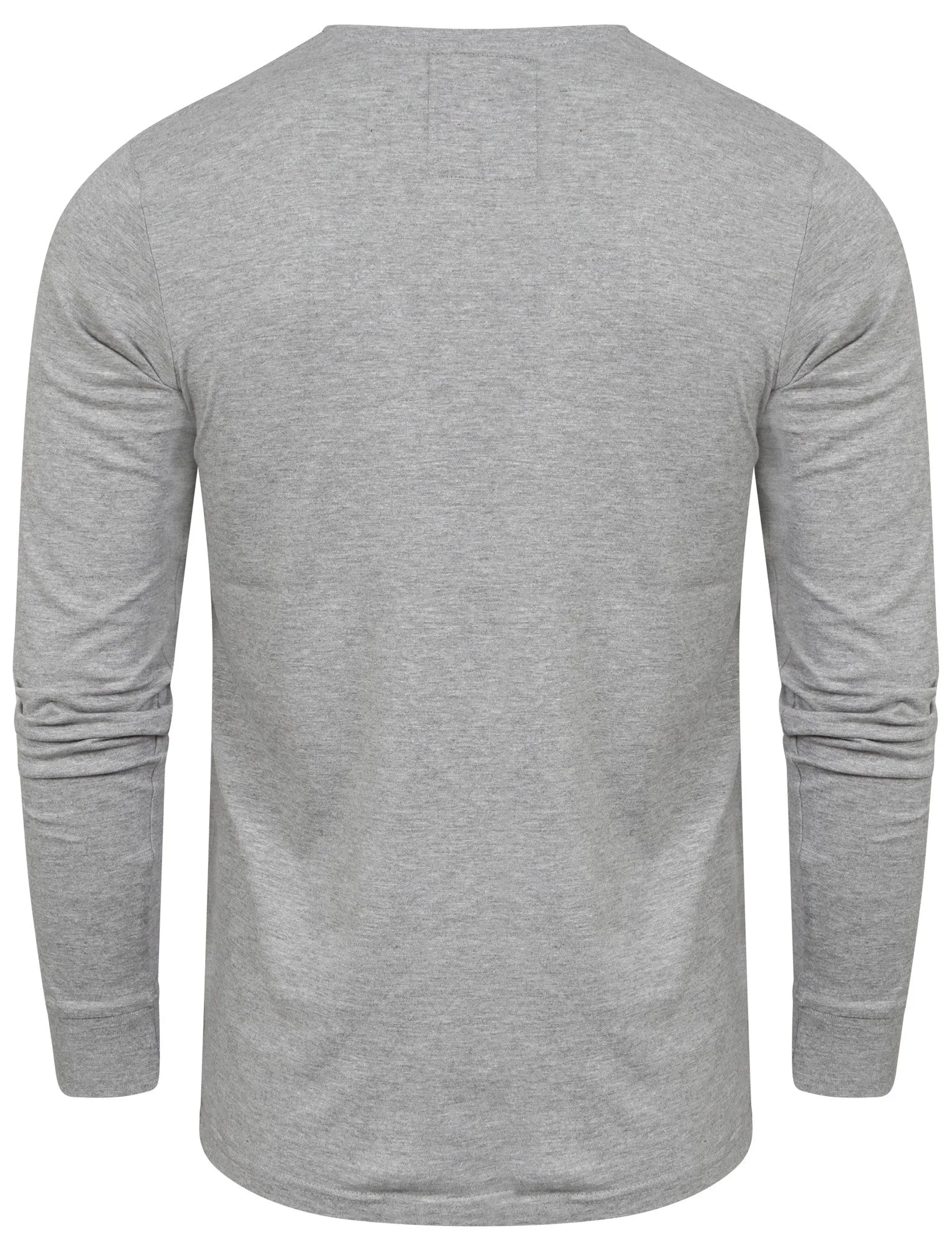 Mock T-Shirt Insert Long Sleeve T-Shirt in Light Grey Marl - Dissident
