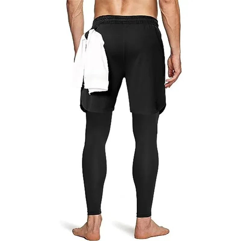 New OB 2 in 1 Compression Running Pants