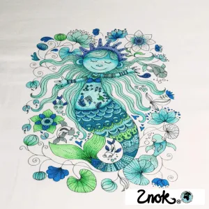 Organic Cotton Jersey - Fairy - Teal
