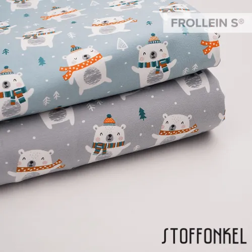 Organic Cotton Jersey - Forest Bears - Gray
