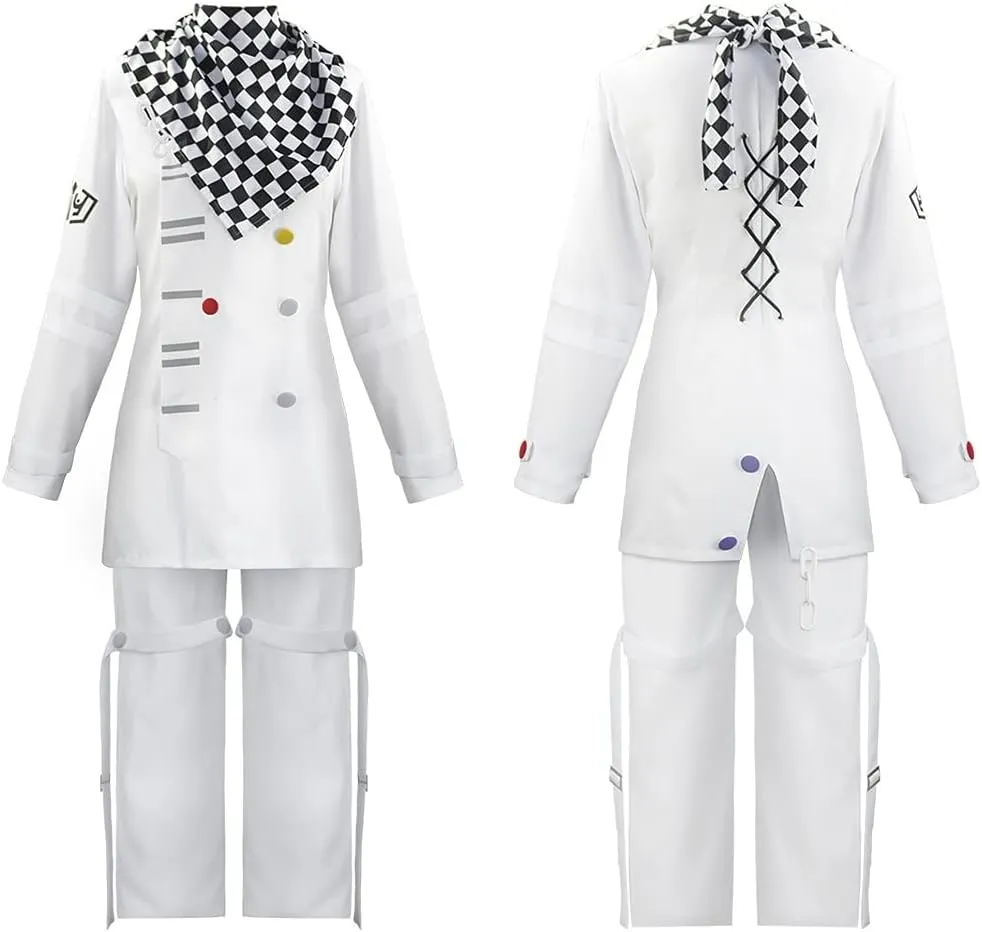 Ouma Kokichi Cosplay Costume School Uniform Halloween Fancy Dress Outfit Kokichi Oma Cosplay Unisex Long Robe Cloak