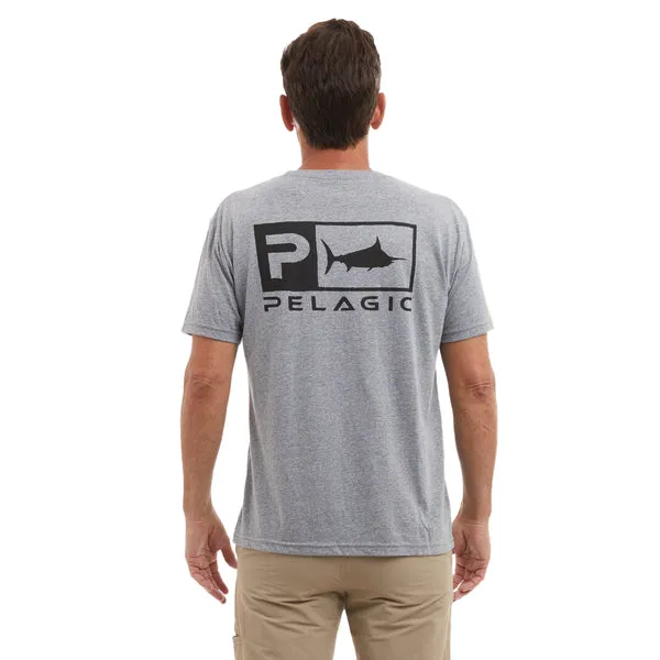 Pelagic Premium Short Sleeve Triblend Rusted Icon