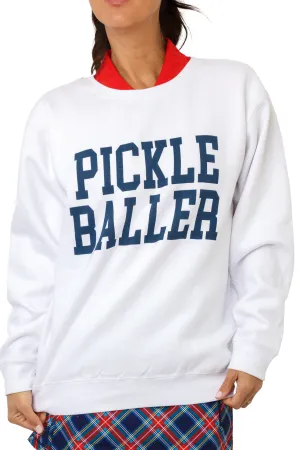 Pickle Baller Graphic Print Brushed Sweatshirt