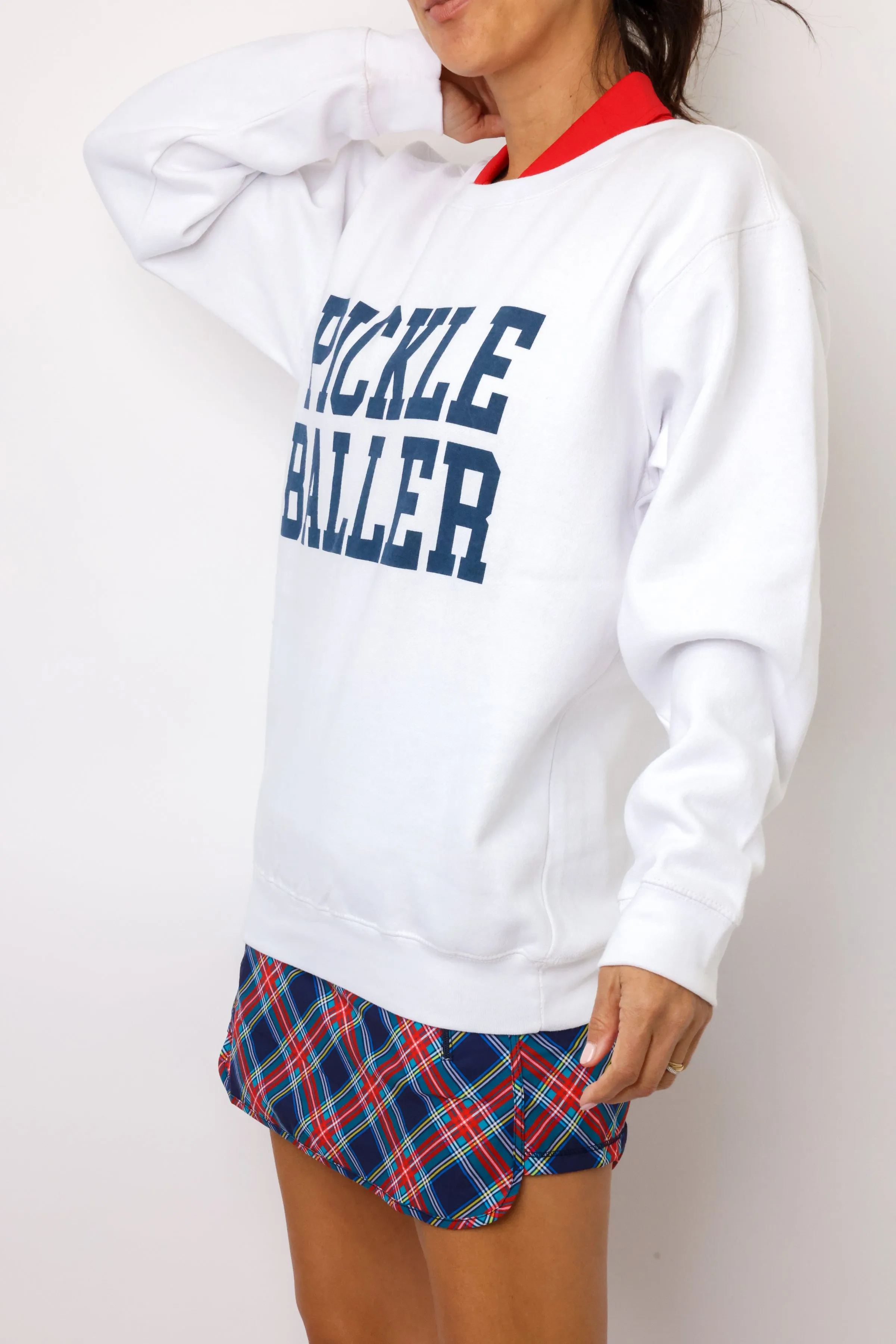 Pickle Baller Graphic Print Brushed Sweatshirt