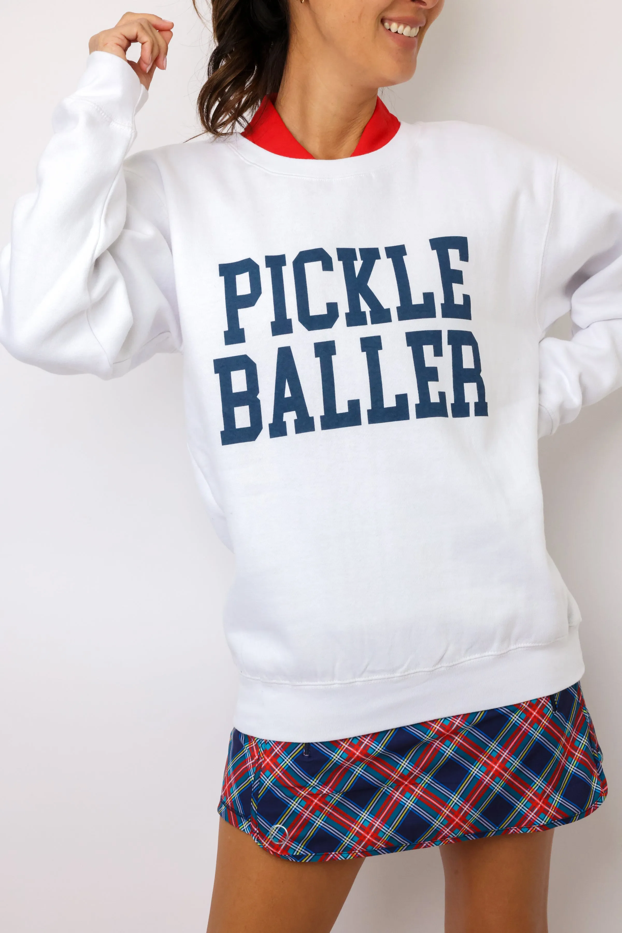 Pickle Baller Graphic Print Brushed Sweatshirt