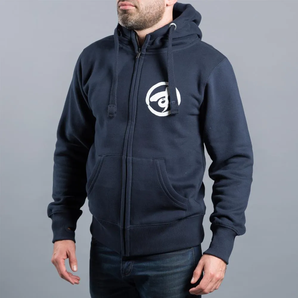 Scramble "Brush Logo" Zip Hoodie - Navy