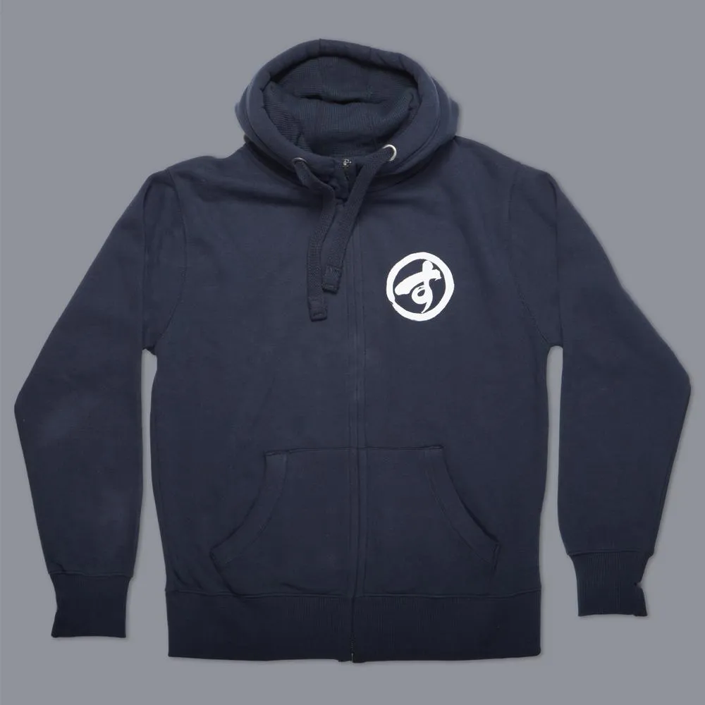 Scramble "Brush Logo" Zip Hoodie - Navy