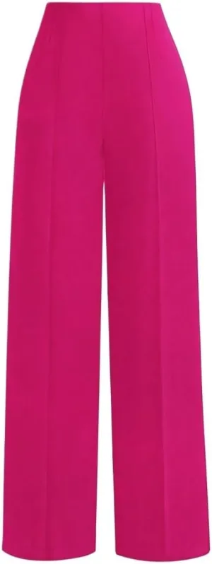 SECOLI 2024 Wide Leg Long Pant for Women Casual Solid Straight Leg Pants