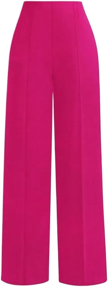 SECOLI 2024 Wide Leg Long Pant for Women Casual Solid Straight Leg Pants