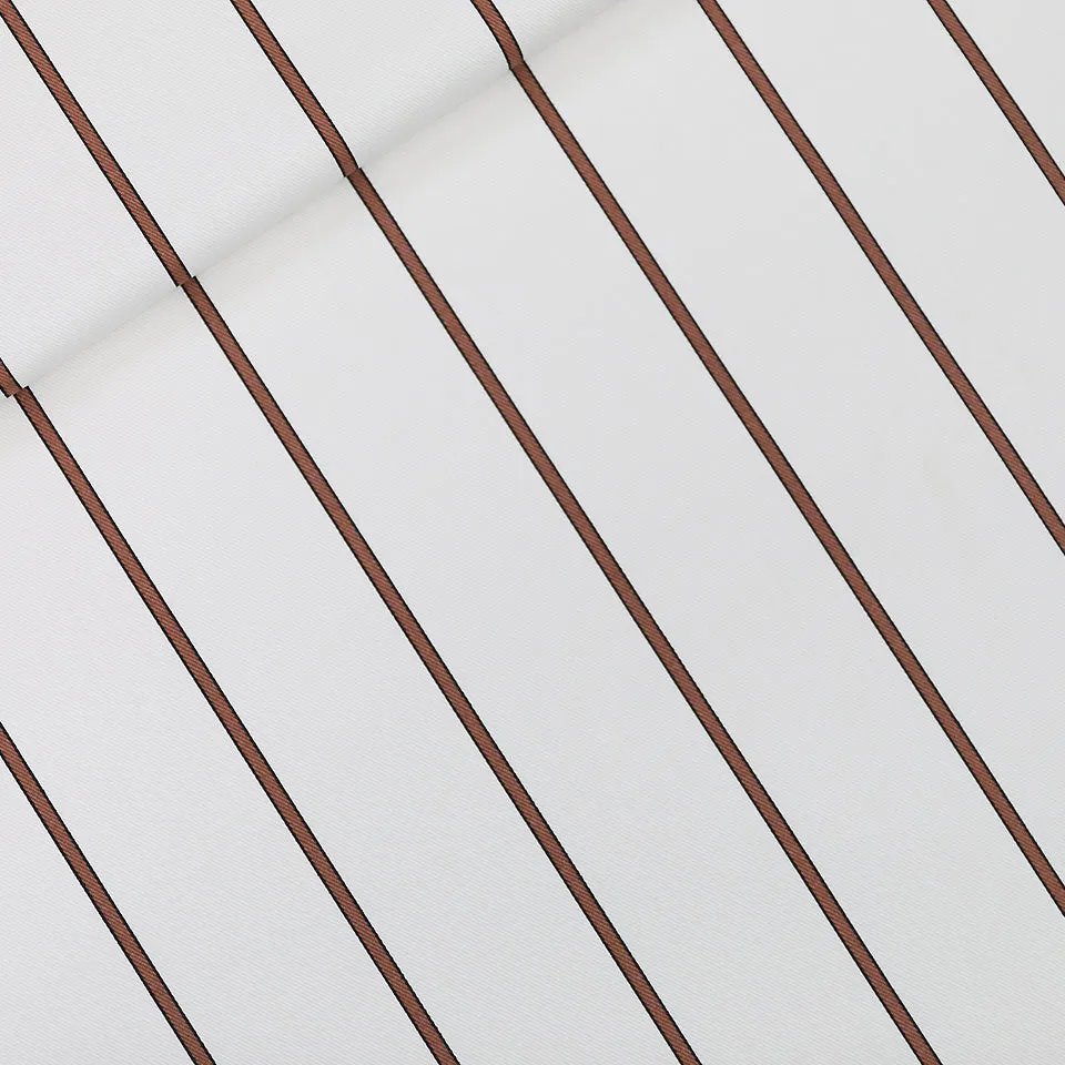 See You At Six - Verticals NMN - Cotton Canvas Gabardine Twill - Grayed White