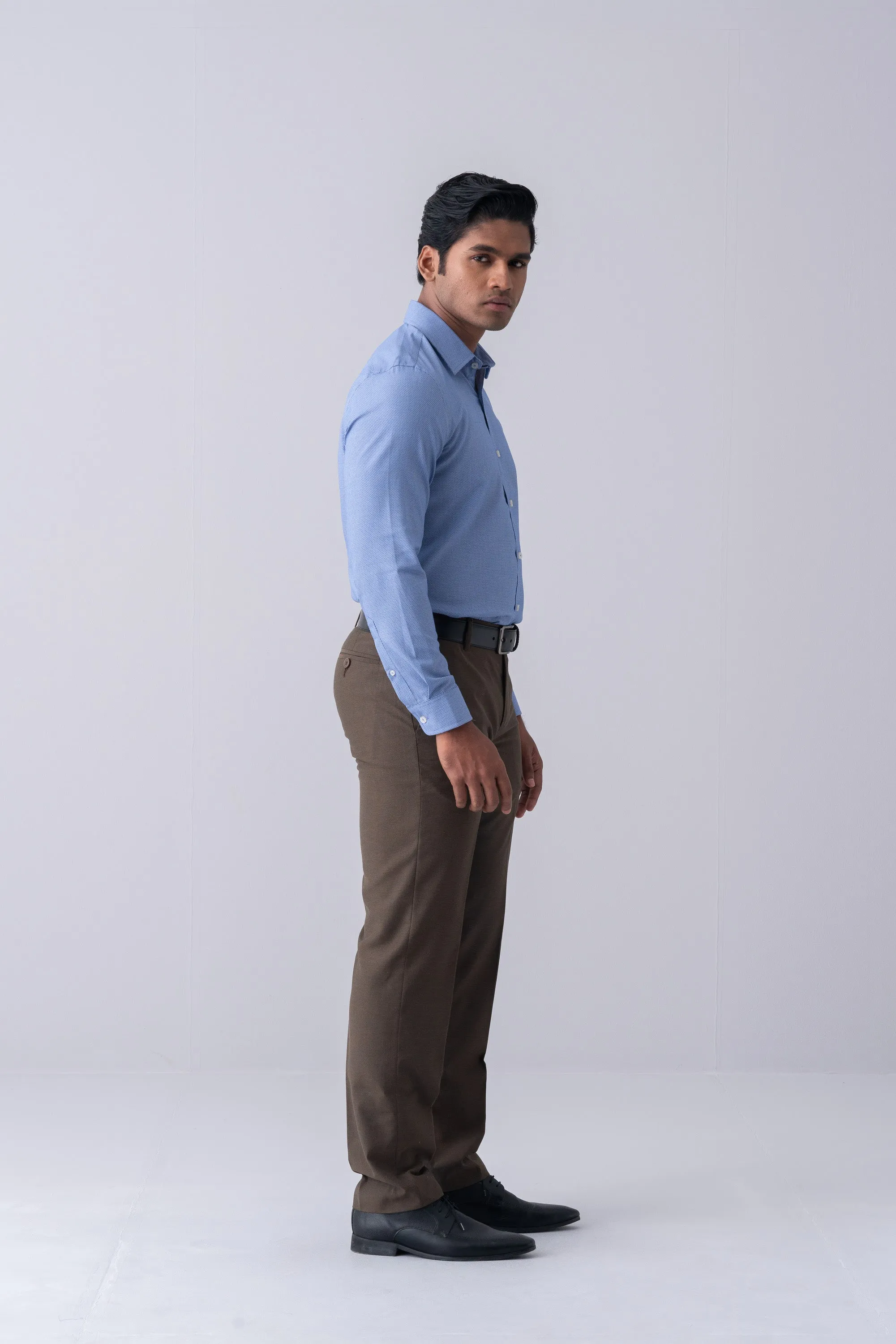 Slim Fit Jacquard Templeton Formal Shirt