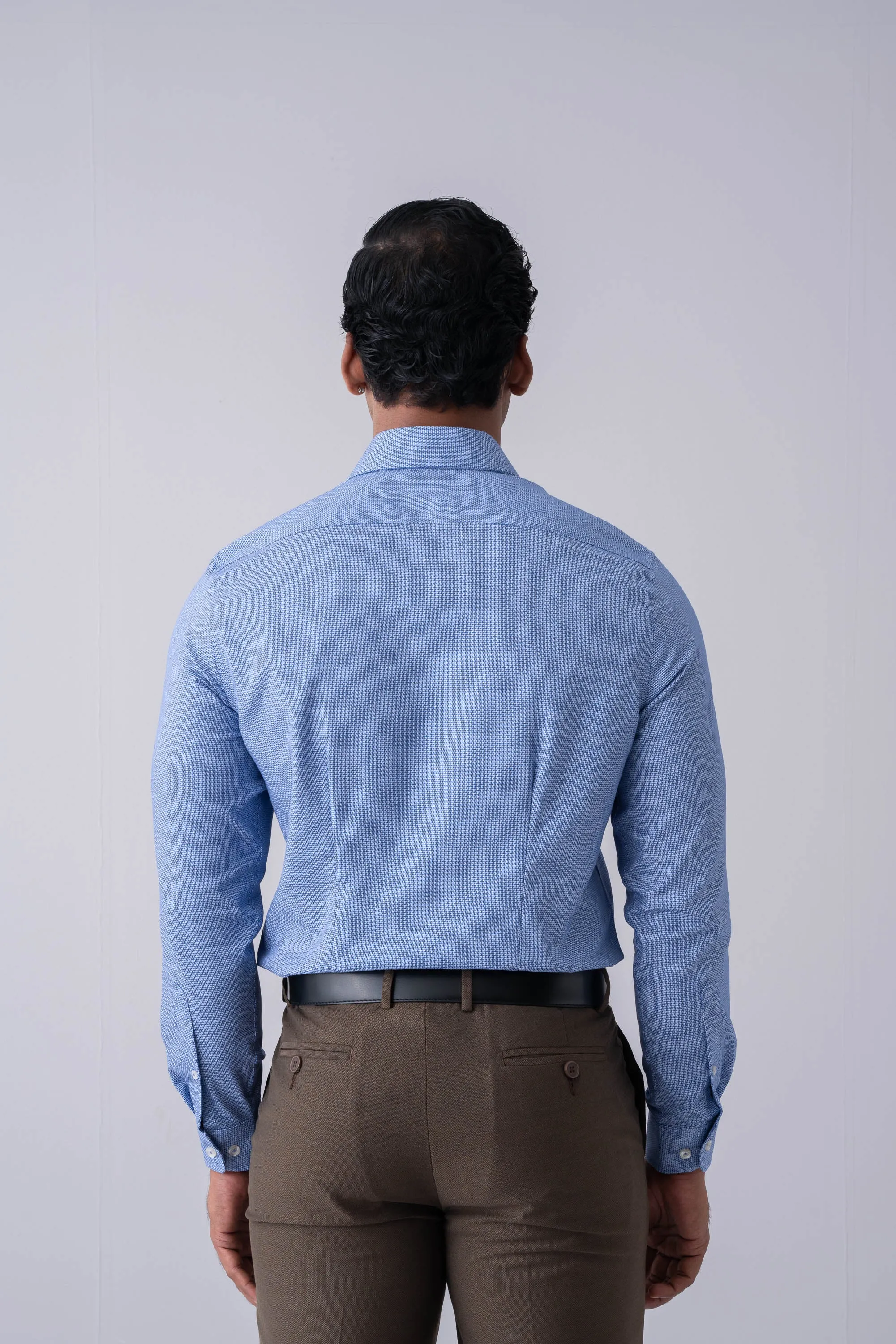 Slim Fit Jacquard Templeton Formal Shirt