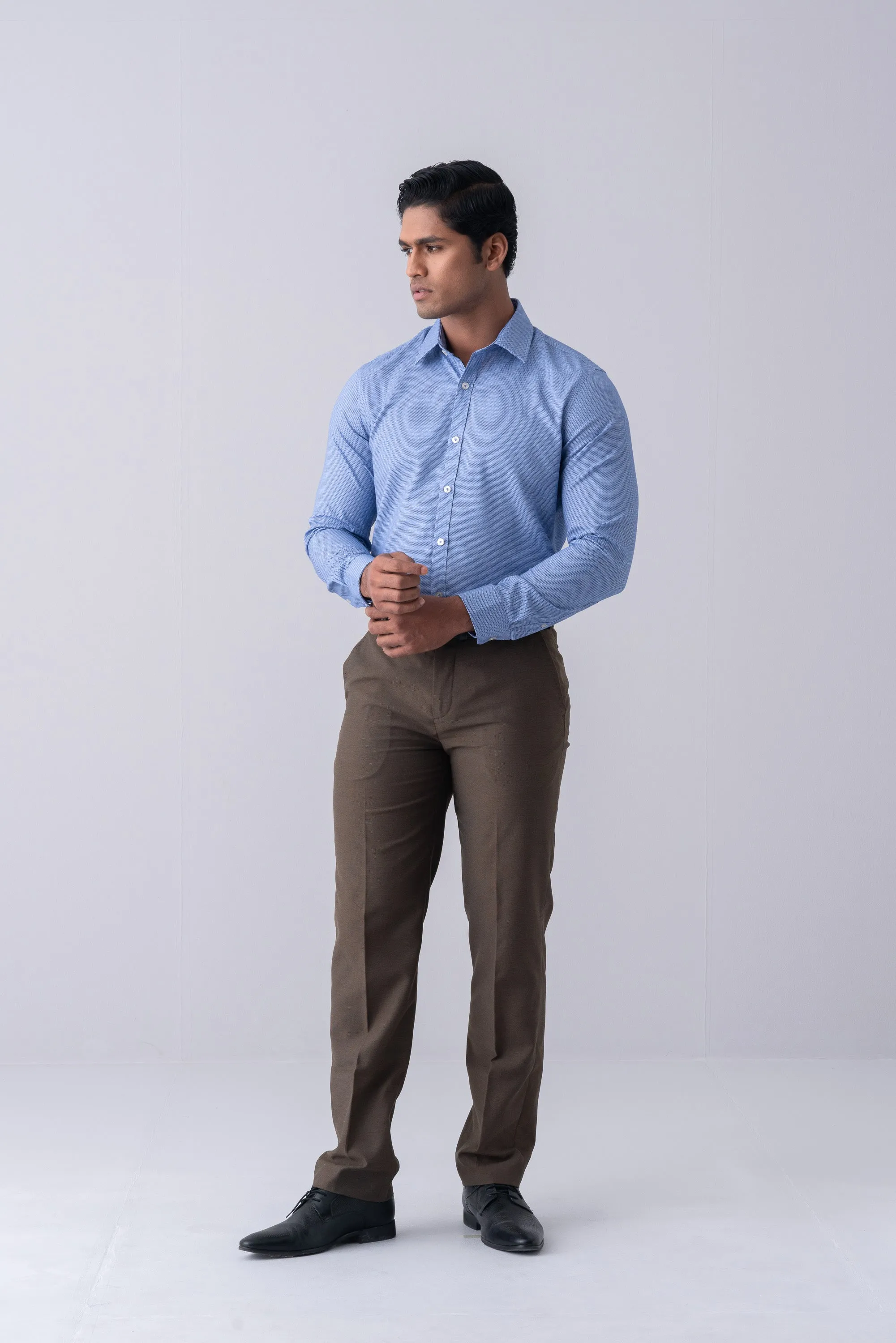Slim Fit Jacquard Templeton Formal Shirt