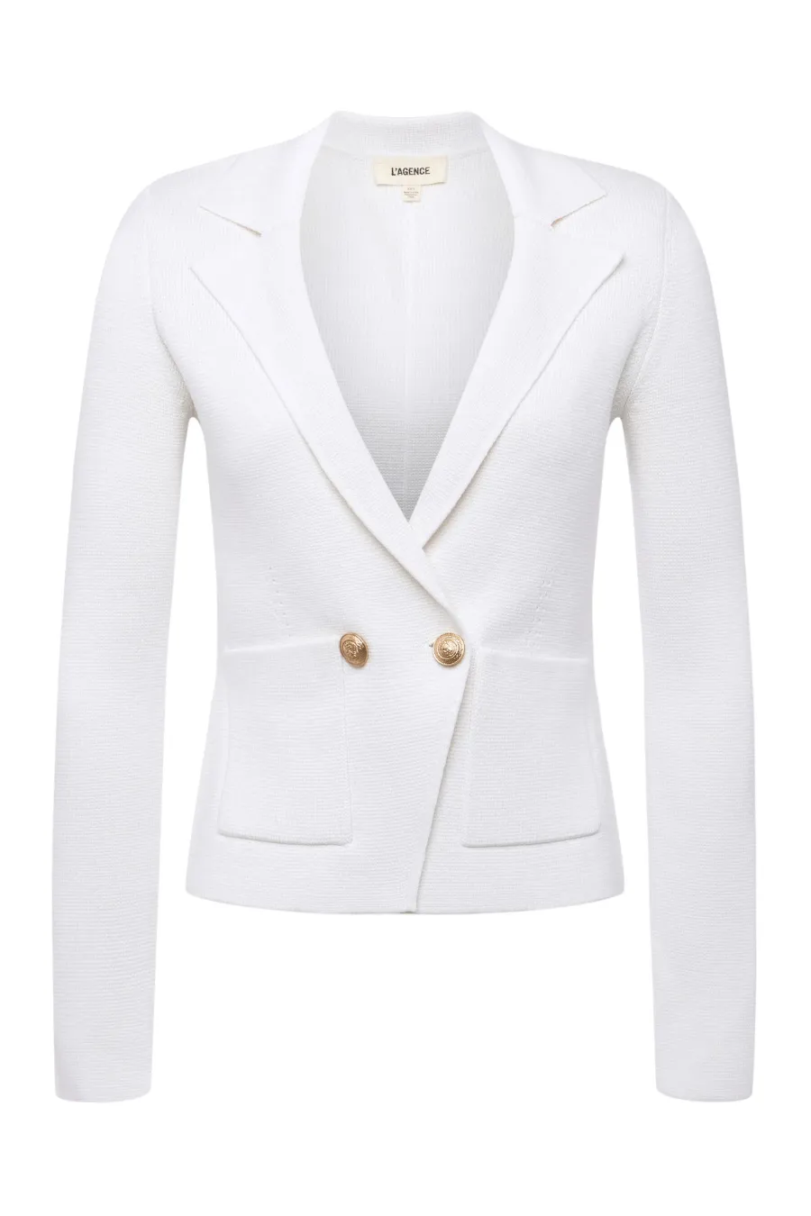 Sofia Knit Blazer White