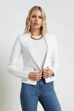 Sofia Knit Blazer White
