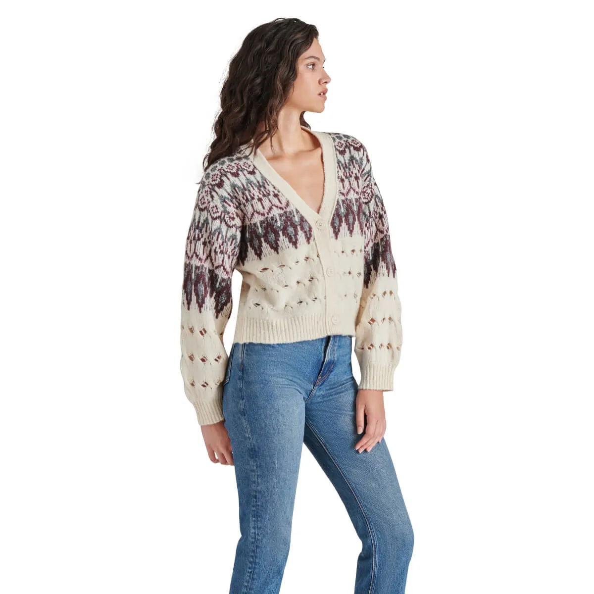 Steve Madden Irisa Fair Isle Cardigan
